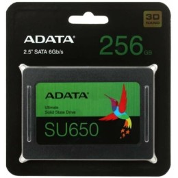 Накопитель SSD 2.5" ADATA 256GB SU650 <ASU650SS-256GT-R> (SATA3, up to 520/450MBs, 3D NAND, 140TBW)