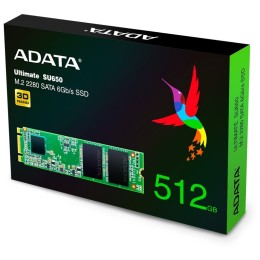 Накопитель SSD 2.5" ADATA 512GB SU650 <ASU650SS-512GT-R> (SATA3, up to 520/450MBs, 3D NAND, 280TBW)