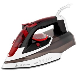 Утюг BRAYER BR4005, 2400 Вт, керамическое покрытие, пар 140 г/мин, антикапля, разбрызгивание, 360 мл, вертикальное отпаривание