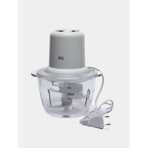 Измельчитель BQ CH1741 White. Потребляемая мощность, Вт: 400Вт, Количество скоростей: 2, Емкость чаши, л: Макс. 1.2л (полная чаша), Тип управления: Электронный, Отключение при открытой крышке, Материал чаши: Стекло"