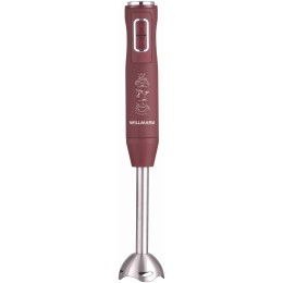Блендер WILLMARK WHB-1150PS (500Вт,регул. скорости,турбо режим,Soft touch, бордовый)