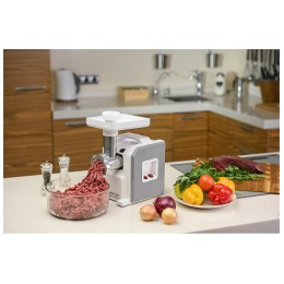 Мясорубка АКСИОН М43.02 Белый/Серый