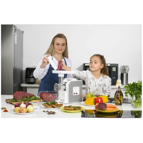 Мясорубка АКСИОН М43.02 Белый/Серый