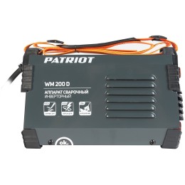 Сварочный аппарат Patriot WM200D инвертор ММА 9.1кВт