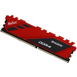 Модуль памяти DDR 4 DIMM 16Gb PC21300, 2666Mhz, Netac Shadow NTSDD4P26SP-16R   C19 Red, с радиатором