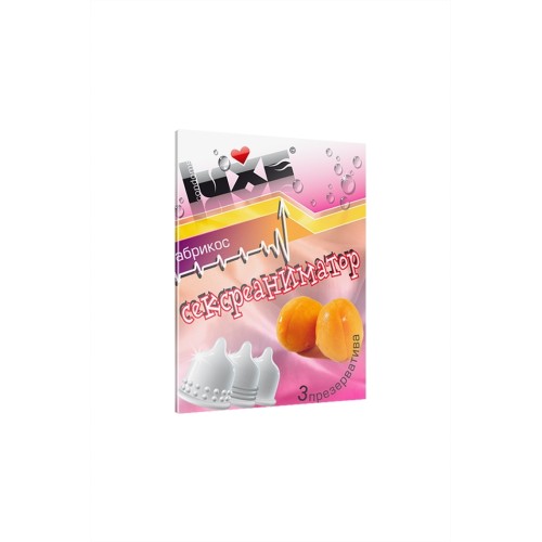 Презервативы Luxe КОНВЕРТ, Сексреаниматор, персик, 18 см., 3 шт. в упаковке