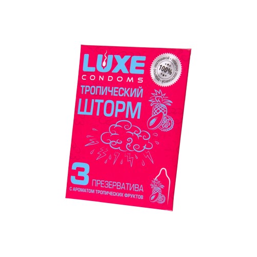 Презервативы Luxe КОНВЕРТ, Тропический шторм, тропические фрукты, 18 см., 3 шт. в упаковке
