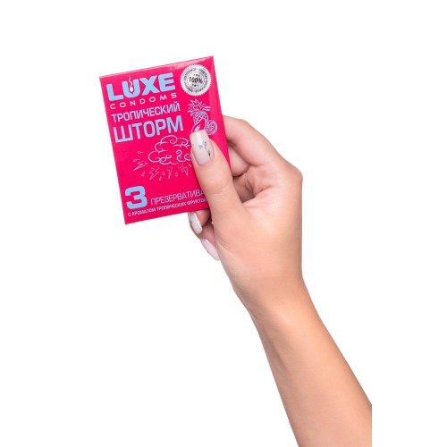Презервативы Luxe КОНВЕРТ, Тропический шторм, тропические фрукты, 18 см., 3 шт. в упаковке