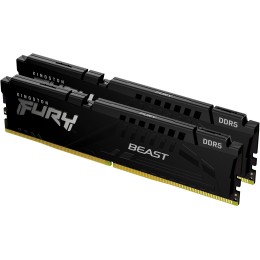 Оперативная память Kingston DRAM 32GB 5200MHz DDR5 CL40 DIMM (Kit of 2) FURY Beast Black EAN: 740617324358