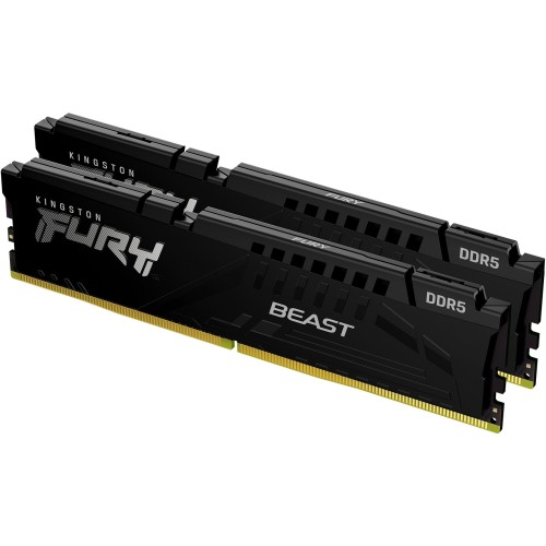 Оперативная память Kingston DRAM 32GB 5200MHz DDR5 CL40 DIMM (Kit of 2) FURY Beast Black EAN: 740617324358
