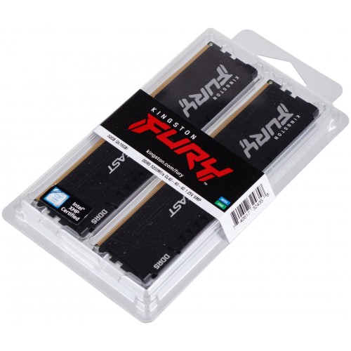 Оперативная память Kingston DRAM 32GB 5200MHz DDR5 CL40 DIMM (Kit of 2) FURY Beast Black EAN: 740617324358