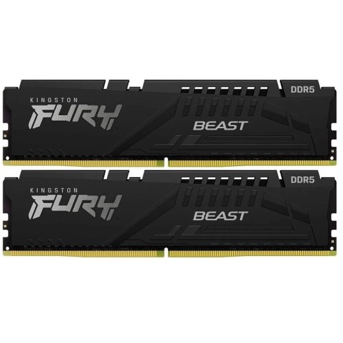 Оперативная память Kingston DRAM 32GB 5200MHz DDR5 CL40 DIMM (Kit of 2) FURY Beast Black EAN: 740617324358