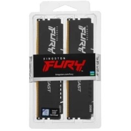 Оперативная память Kingston DRAM 32GB 5200MHz DDR5 CL40 DIMM (Kit of 2) FURY Beast Black EAN: 740617324358