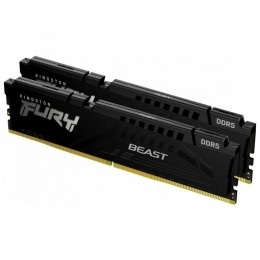 Оперативная память Kingston DRAM 32GB 5200MHz DDR5 CL40 DIMM (Kit of 2) FURY Beast Black EAN: 740617324358