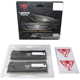Модуль памяти DDR 4 DIMM 16Gb (8GBx2) PC32000, 4000Mhz, PATRIOT Viper Steel (PVS416G400C6K) (retail)