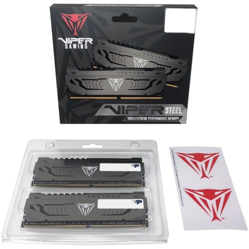 Модуль памяти DDR 4 DIMM 16Gb (8GBx2) PC32000, 4000Mhz, PATRIOT Viper Steel (PVS416G400C6K) (retail)