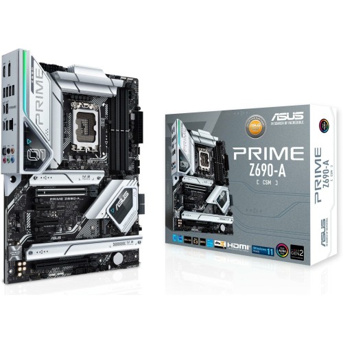 Материнская плата ASUS PRIME Z690-A, LGA1700, Z690, 4*DDR5, HDMI+DP, CrossFireX, SATA3 + RAID, Audio, Gb LAN, USB 3.2, COM*1 header (w/o cable), ATX ; 90MB18L0-M0EAY0