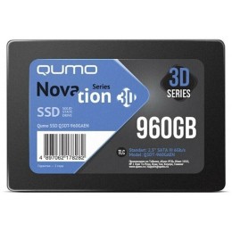 Твердотельный накопитель SSD 960GB QUMO Novation TLC 3D 2.5" (Q3DT-960GSCY) 550/500 MB/s, SM2258XT Micron TLC 3D