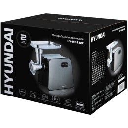 Мясорубка HYUNDAI HY-MG2322 1200Вт черный/серебристый