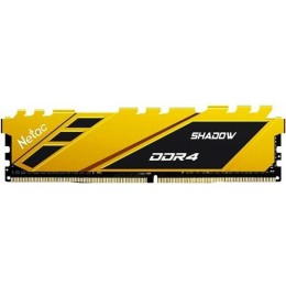 Модуль памяти DDR 4 DIMM 16Gb PC21300, 2666Mhz, Netac Shadow NTSDD4P26SP-16Y   C19 Yellow, с радиатором