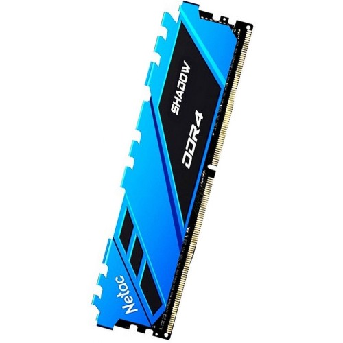 Модуль памяти DDR 4 DIMM 16Gb PC21300, 2666Mhz, Netac Shadow NTSDD4P26SP-16B   C19 Blue, с радиатором