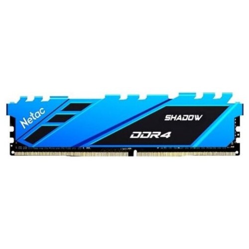Модуль памяти DDR 4 DIMM 8Gb PC21300, 2666Mhz, Netac Shadow NTSDD4P26SP-08B   C19 Blue, с радиатором