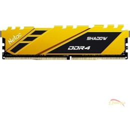 Память Netac 16Gb DDR4 3200Mhz DIMM PC25600, Shadow NTSDD4P32SP-16Y   C16 Yellow, с радиатором