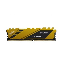 Модуль памяти DDR 4 DIMM 8Gb PC21300, 2666Mhz, Netac Shadow NTSDD4P26SP-08Y   C19 Yellow, с радиатором