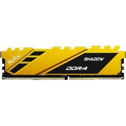 Модуль памяти DDR 4 DIMM 8Gb PC21300, 2666Mhz, Netac Shadow NTSDD4P26SP-08Y   C19 Yellow, с радиатором