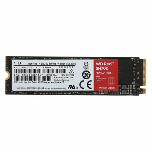 Твердотельный накопитель SSD Western Digital WD Blue SN570 WDS100T3B0C 1ТБ M2.2280 NVMe PCIe Gen3 8Gb/s