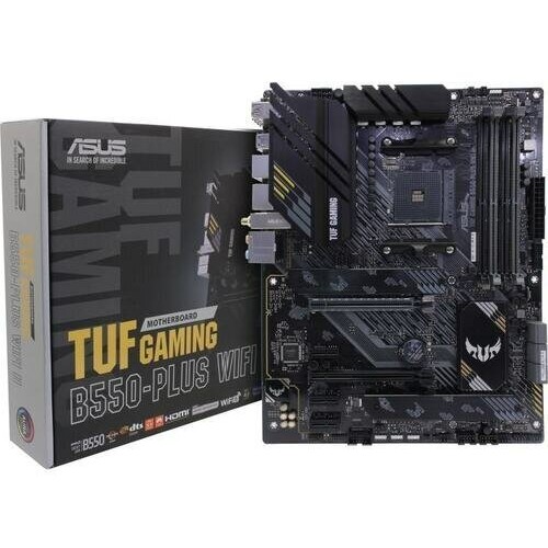 Материнская плата Asus TUF GAMING B550-PLUS WIFI II Soc-AM4 AMD B550 4xDDR4 ATX AC`97 8ch(7.1) 2.5Gg RAID+HDMI+DP
