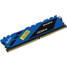 Модуль памяти DDR4 Netac Shadow 8GB 3600MHz CL18 1.35V / NTSDD4P36SP-08B / Blue / with radiator