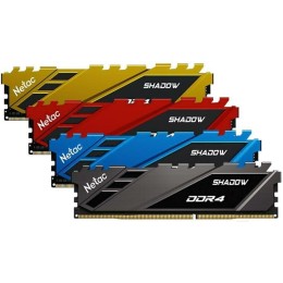 Модуль памяти DDR4 Netac Shadow 8GB 3600MHz CL18 1.35V / NTSDD4P36SP-08B / Blue / with radiator
