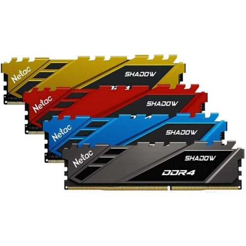 Модуль памяти DDR4 Netac Shadow 8GB 3600MHz CL18 1.35V / NTSDD4P36SP-08B / Blue / with radiator