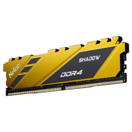 Модуль памяти DDR4 Netac Shadow 8GB 3600MHz CL18 1.35V / NTSDD4P36SP-08Y / Yellow / with radiator
