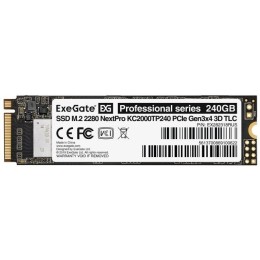 Твердотельный накопитель SSD M.2 2280 240GB ExeGate EX282318RUS NextPro KC2000TP240 (PCIe Gen3x4, NVMe, 22x80mm, 3D TLC)