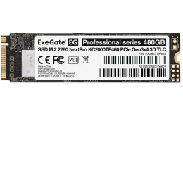 Накопитель SSD M.2 2280 480GB ExeGate EX282319RUS NextPro KC2000TP480 (PCIe Gen3x4, NVMe, 22x80mm, 3D TLC)
