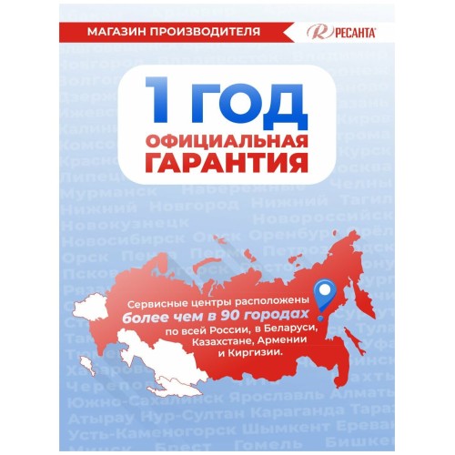 Обогреватель инфракрасный Ресанта ИКО-800Л 800Вт белый