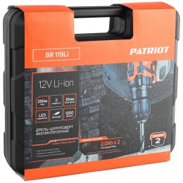 Дрель-шуруповерт Patriot BR 119Li аккум. патрон:быстрозажимной (кейс в комплекте) (180301119)