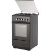 Комбинированная плита FLAMA L FK 1412 B коричневый (стеклянная крышка) реш.сталь