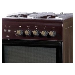 Комбинированная плита FLAMA L FK 1412 B коричневый (стеклянная крышка) реш.сталь