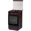 Комбинированная плита FLAMA L RK 23-126 B коричневый (стеклянная крышка) реш.сталь
