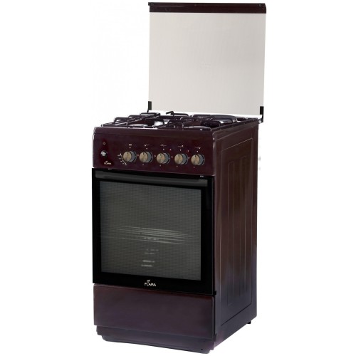 Комбинированная плита FLAMA L RK 23-126 B коричневый (стеклянная крышка) реш.сталь