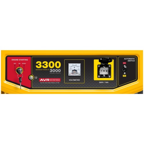 Генератор STEHER GS-4500Е бензиновый с электростартером, 3300 Вт