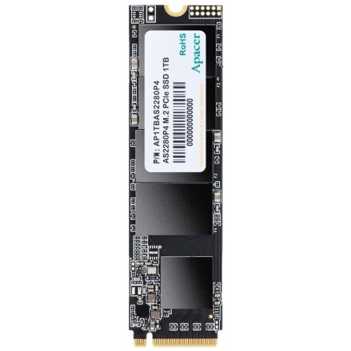 Твердотельный накопитель Apacer SSD AS2280P4U 512Gb M.2 PCIe Gen3x4, R3500/W2300 Mb/s, MTBF 1.8M, 3D NAND, NVMe, Retail (AP512GAS2280P4U-1)