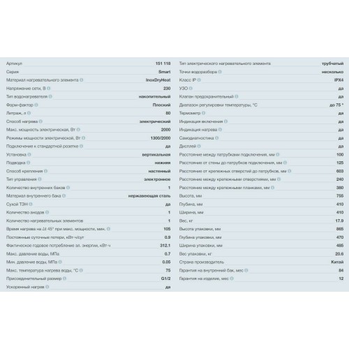Водонагреватель THERMEX Smart 80 V