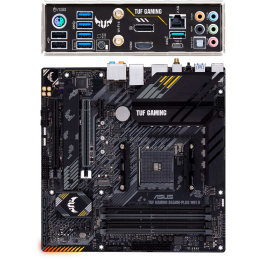 Материнская плата ASUS TUF GAMING B550M-PLUS WIFI II, Socket AM4, B550, 4*DDR4, HDMI+DP, CrossFireX, SATA3 + RAID, Audio, 2,5Gb LAN, USB 3.2*8, USB 2.0*6, COM*1 header (w/o cable) mATX ; 90MB19Y0-M0EAY0