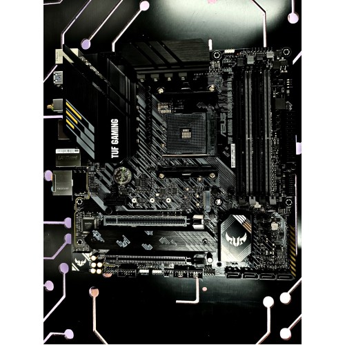 Материнская плата ASUS TUF GAMING B550M-PLUS WIFI II, Socket AM4, B550, 4*DDR4, HDMI+DP, CrossFireX, SATA3 + RAID, Audio, 2,5Gb LAN, USB 3.2*8, USB 2.0*6, COM*1 header (w/o cable) mATX ; 90MB19Y0-M0EAY0