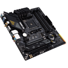 Материнская плата ASUS TUF GAMING B550M-PLUS WIFI II, Socket AM4, B550, 4*DDR4, HDMI+DP, CrossFireX, SATA3 + RAID, Audio, 2,5Gb LAN, USB 3.2*8, USB 2.0*6, COM*1 header (w/o cable) mATX ; 90MB19Y0-M0EAY0
