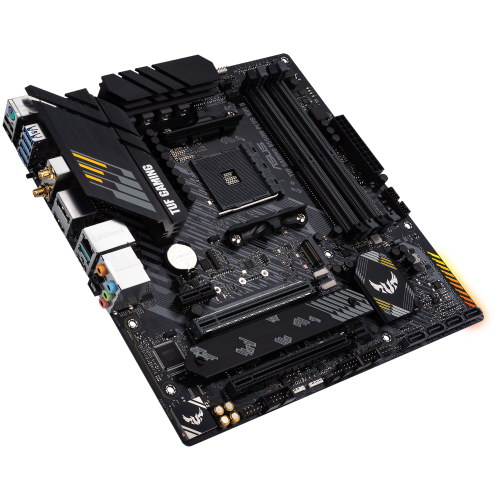 Материнская плата ASUS TUF GAMING B550M-PLUS WIFI II, Socket AM4, B550, 4*DDR4, HDMI+DP, CrossFireX, SATA3 + RAID, Audio, 2,5Gb LAN, USB 3.2*8, USB 2.0*6, COM*1 header (w/o cable) mATX ; 90MB19Y0-M0EAY0